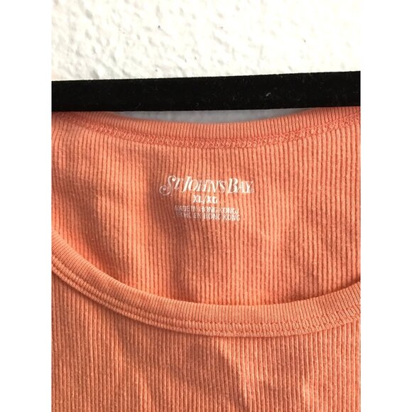 ST. JOHN BAY- WOMENS ORANGE COTTON TANK TOP SIZE X-LARGE - Picture 3 of 6